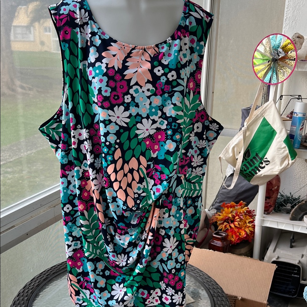 Kim Rogers Multicolor Floral Sleeveless Blouse